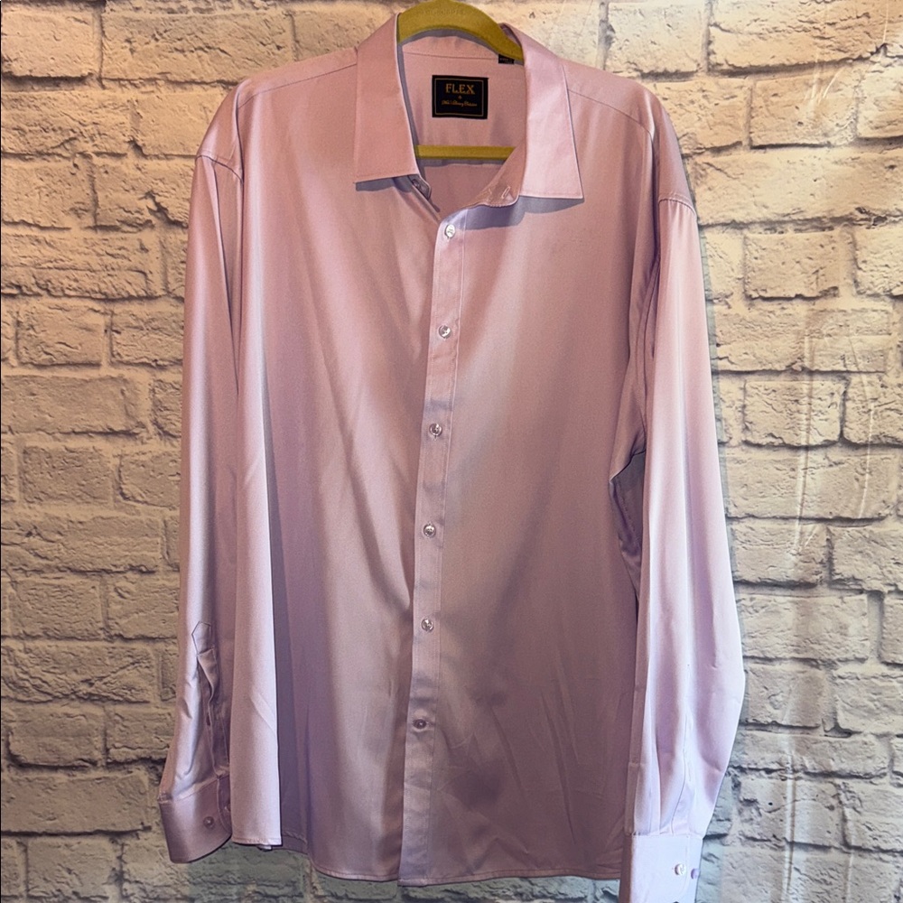 Flex Lavender Men's Dress Shirt Size 3XL